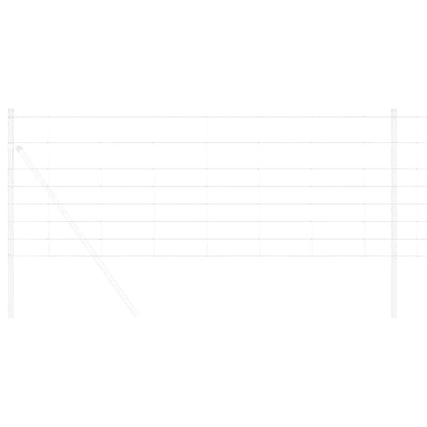 vidaXL Cerca de campo Prateado 100 x 0,8 m A&ccedil;o galvanizado
