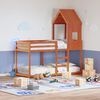 vidaXL Telhado cama infantil 60x99x139,5 cm pinho maciço castanho-mel