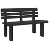 vidaXL Banco de jardim 110x52x71 cm polipropileno antracite
