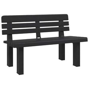 vidaXL Banco de jardim 110x52x71 cm polipropileno antracite