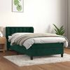 vidaXL Cama com molas/colch&atilde;o 80x200 cm veludo verde-escuro