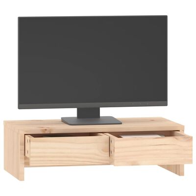 vidaXL Suporte para monitor 50x27x15 cm madeira de pinho maciça