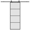 vidaXL Porta deslizante c/ conj. ferragens 76x205cm vidro ESG preto