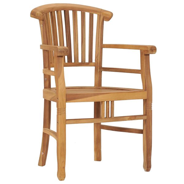 vidaXL 9 pcs conjunto de jantar para jardim madeira de teca maci&ccedil;a