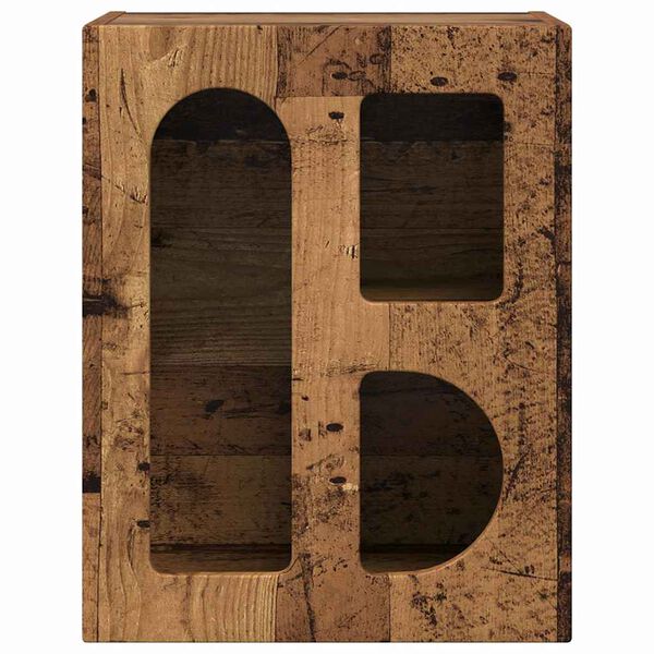 vidaXL Mesa-de-cabeceira Madeira antiga 40 x 35 x 50 cm