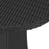 vidaXL Mesa de jardim 70x70x73 cm vime PE preto