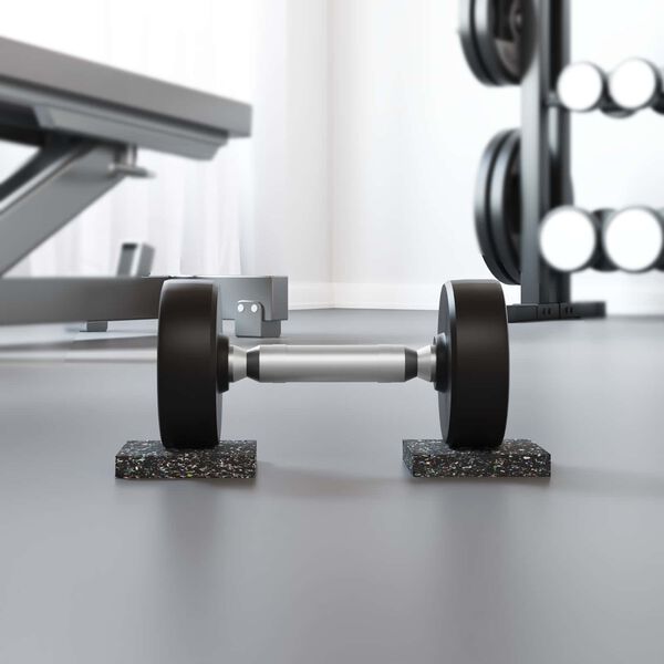 vidaXL Rolo de Borracha Preto Borracha