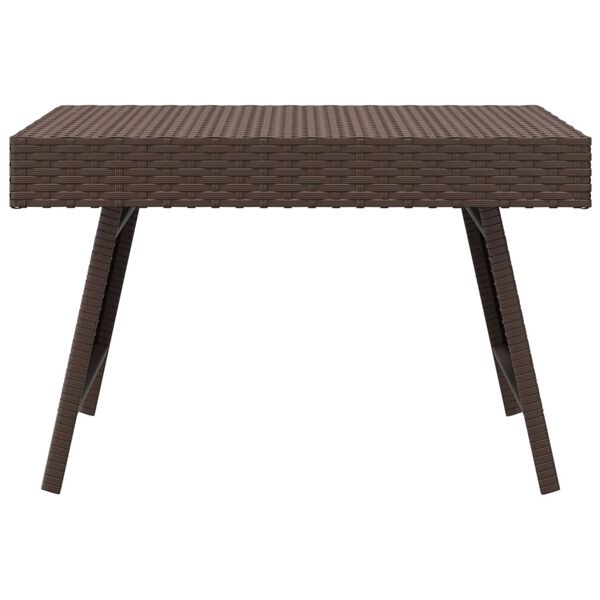 vidaXL Mesa de apoio dobrável 60x40x38 cm vime PE castanho