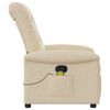 vidaXL Poltrona de massagens reclin&aacute;vel tecido cor creme