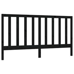 vidaXL Cabeceira de cama 186x4x100 cm pinho maci&ccedil;o preto