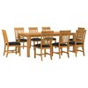 vidaXL Conjunto de sala de jantar 9 unid. Preto