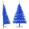 vidaXL Meia &aacute;rvore de Natal artificial com suporte 150 cm PVC azul