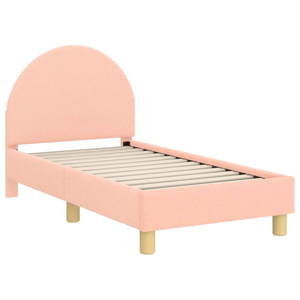vidaXL Estrutura de Cama para Crian&ccedil;a com Cabeceira Rosa 70 x 140 cm