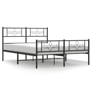 vidaXL Estrutura de cama sem colch&atilde;o com p&eacute;s 160x200 cm preto