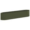 vidaXL Cama de Jardim Elevada Verde-Azeitona 220 x 40 x 40 cm A&ccedil;o