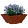 vidaXL Vaso de Jardim Ferro Enferrujado 35 x 35 x 15 cm