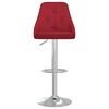 vidaXL Bancos de bar 2 pcs tecido vermelho tinto