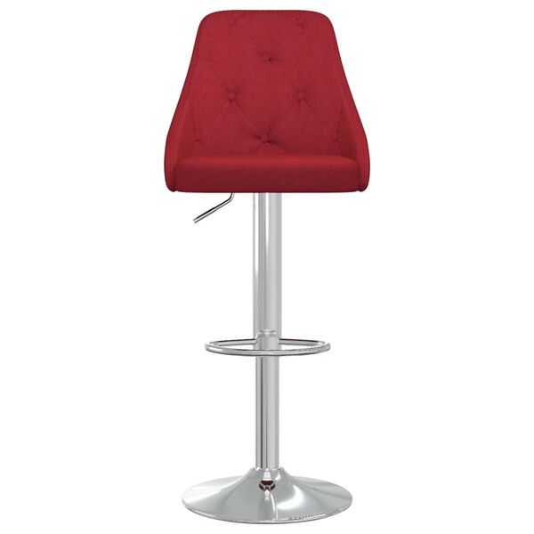 vidaXL Bancos de bar 2 pcs tecido vermelho tinto