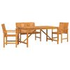 vidaXL Conjunto de Jantar para Jardim 4 unid. Castanho