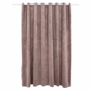 vidaXL Cortina blackout c/ argolas metal 290x245cm veludo rosa antigo