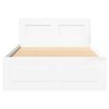 vidaXL Estrutura cama cabeceira 75x190 cm derivados de madeira branco