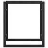 vidaXL Suporte para lenha 50x28x56 cm a&ccedil;o preto mate