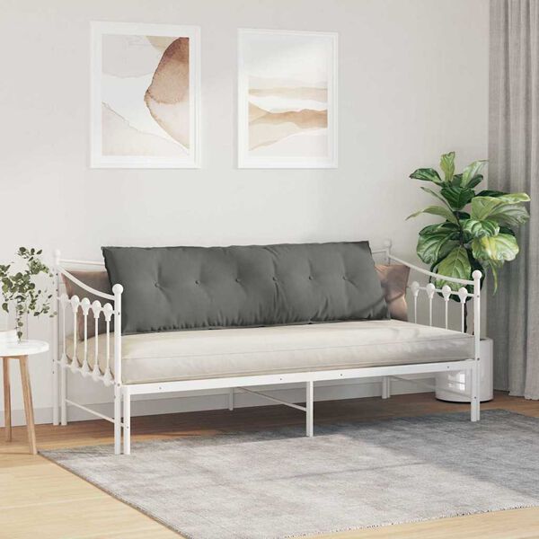 vidaXL Travesseiro para Costas Cinza Escuro 160 x 50 cm