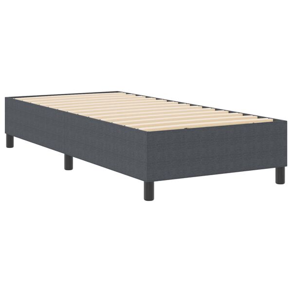 vidaXL Estrado de cama plataforma Cinza Escuro 90 x 200 cm tecido