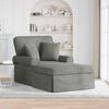 vidaXL Chaise Lounge com Saia Cinzento-claro 91 x 157 x 91 cm