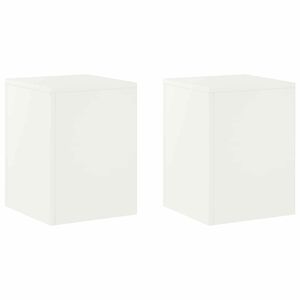 vidaXL Suporte para Plantas 2 pcs Branco 30 x 30 x 40 cm A&ccedil;o