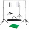 vidaXL Kit de est&uacute;dio fotogr&aacute;fico com softbox de ilumina&ccedil;&atilde;o e fundo