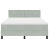 vidaXL Cama Box Spring LED com led Cinzento-claro 140 x 190 cm Veludo