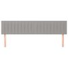 vidaXL Cabeceiras cinzento-claro 200x5x78/88 cm tecido