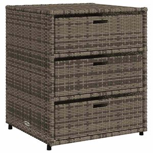 vidaXL Arm&aacute;rio de arruma&ccedil;&atilde;o para jardim 55x59x69 cm vime PE cinzento