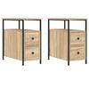 vidaXL Mesas de cabeceira 2 pcs derivados de madeira carvalho sonoma