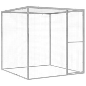 vidaXL Jaula para gatos 1,5x1,5x1,5 m a&ccedil;o galvanizado