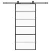 vidaXL Porta deslizante c/ conj. ferragens 90x205cm vidro ESG preto