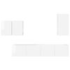 vidaXL Conjunto de Gabinete de Parede para TV 4 pcs Branco Brilhante