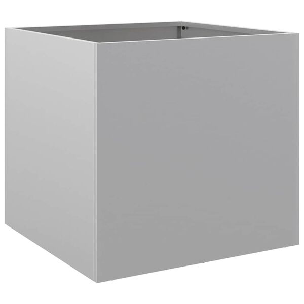 vidaXL Vaso/floreira 42x40x39 cm a&ccedil;o galvanizado prateado