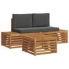 vidaXL Conjunto de Sof&aacute;s para Exterior Natural e Antracite