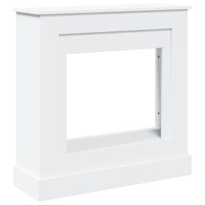 vidaXL Cornija de lareira 90x30x90 cm derivados de madeira branco