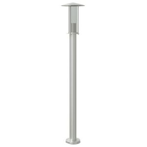 vidaXL Candeeiro de ch&atilde;o para exterior 100 cm a&ccedil;o inoxid&aacute;vel prateado