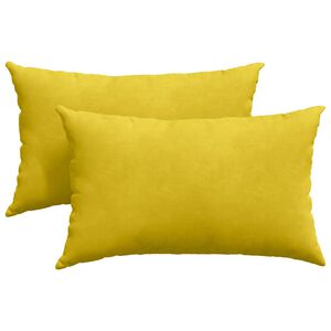 vidaXL Travesseiros de Sof&aacute; 2 pcs Amarelo 50 x 30 cm