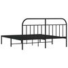 vidaXL Estrutura de cama com cabeceira 160x200 cm metal preto