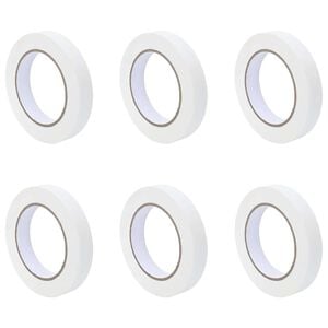 vidaXL Fitas de M&aacute;scara para Pintores 6 unid. Branco 19mm x 50m Papel