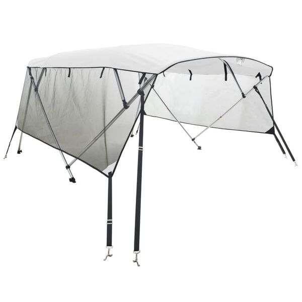 vidaXL Toldo 4 arcos Bimini paredes malha laterais 243x(170-182)x137cm