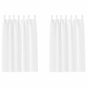 vidaXL Cortinas Blackout com Argolas 2 pcs Branco Puro 175 x 140 cm