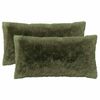 vidaXL Capa almofada 2 unid. HEERLEN Verde 40 x 70 cm Fleece PV