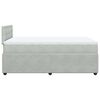 vidaXL Cama boxspring c/ colch&atilde;o 120x200 cm veludo cinzento-claro