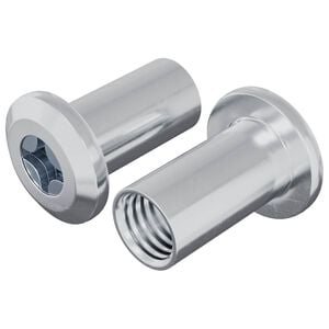 vidaXL Porca de Bloqueio 2 pcs N&iacute;quel M6 x 15 mm A&ccedil;o